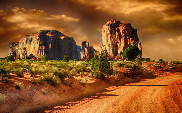 CAT 8756 CD311 ROAD THROUGH MONUMENT VALLEY