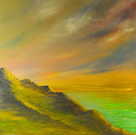 CAT 7271 CD259 OIL PAINTING