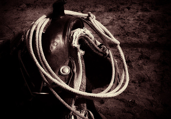 CAT 11493 CD363 WESTERN SADDLE WITH ROPE