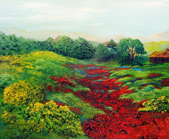 CAT 7418 CD265 OIL PAINTING