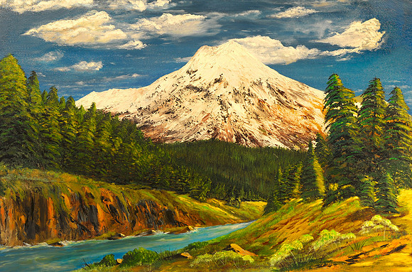 CAT 7391 CD264 OIL PAINTING
