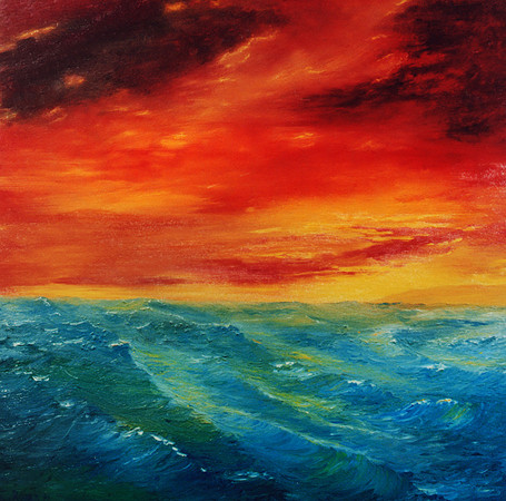 CAT 7804 CD281 OIL PAINTING