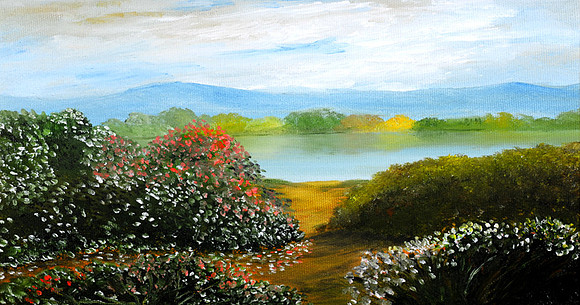 CAT 9729 CD342 ROSES BY THE LAKE