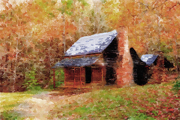 CAT 10610 CD352 LITTLE CABIN IN THE WOODS